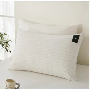 LiveGrounded Grounding Earthing‎ Pillow Case White 95% Cotton 5% Silver STANDARD
